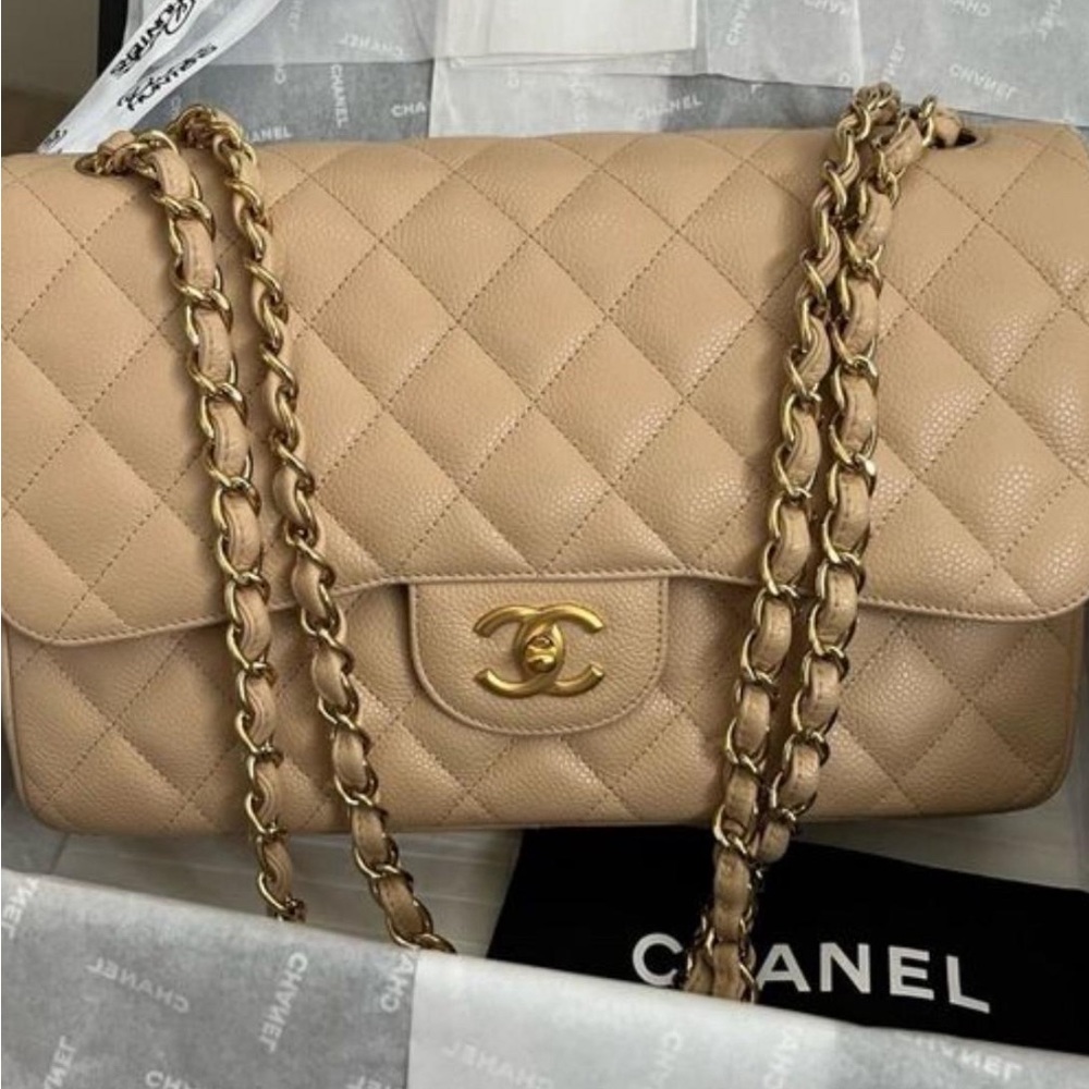 Chanel Jumbo Clair Bag in Beige